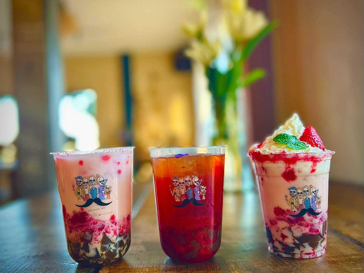 わらび餅ドリンク3種