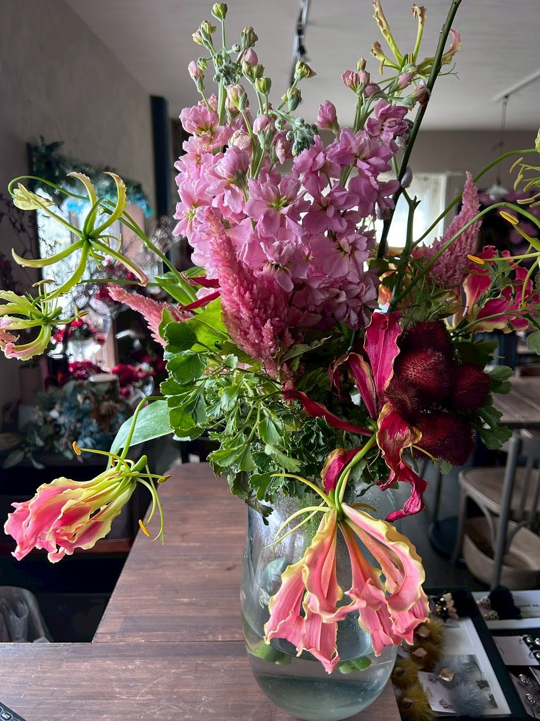 店内のお花
